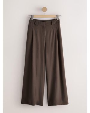 Next Chocolate Wide Leg Pants - Brown