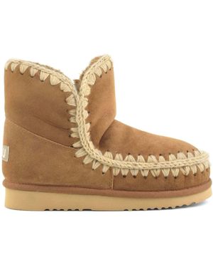 Mou Cognac Eskimo 18 Sheepskin Lined Suede Boots - Brown