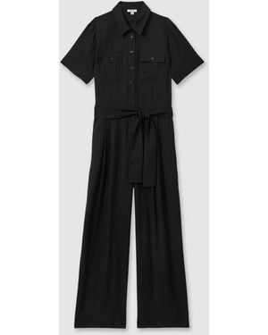 Reiss Nybg Kinsley Floral-Print Wide-Leg Woven Jumpsuit in