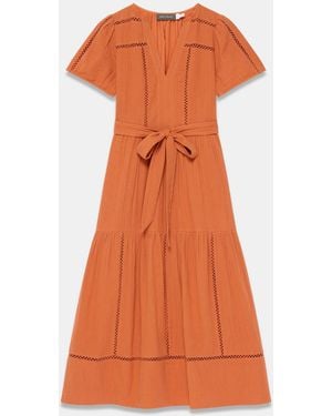 Mint Velvet Cotton Maxi Dress - Orange