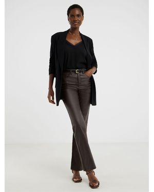 JD Williams Coated Straight Leg Jeans - Black