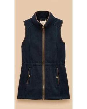 Joules Heritage Longline Fleece Gilet - Blue