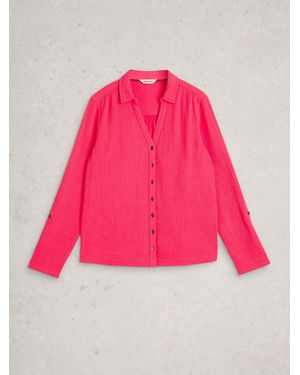 White Stuff Annie Double Cloth Shirt - Pink