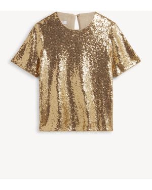 Hobbs Lilibet Sequin Top - Natural