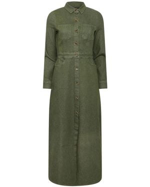 PixieGirl Petite Denim Maxi Dress - Green