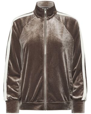 PixieGirl Petite Velour Stripe Jacket - Brown