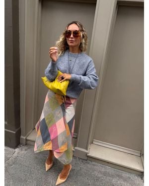 Never Fully Dressed Argyle Wool Skirt - Grün
