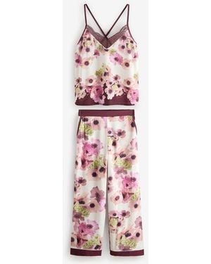 Ted Baker Floral Satin Cami Pyjamas Set - Pink