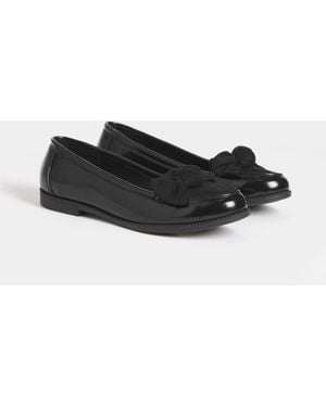 Simply Be Extra Wide Fit Bow Detail Flat Shoes - White
