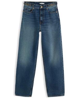 Tommy Hilfiger Jackie High Rise Tapered Horsebit Ankle Jeans - Blue