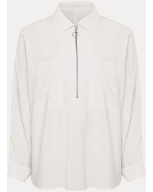 Phase Eight Cynthia Bluse Mit Reißverschluss Vorneeu 36 (Uk 8) - Weiß