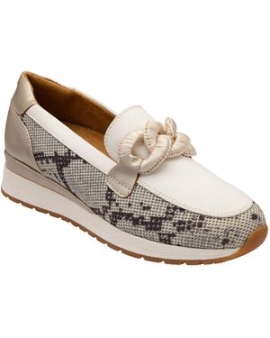 Lotus Loafer Shoes - White