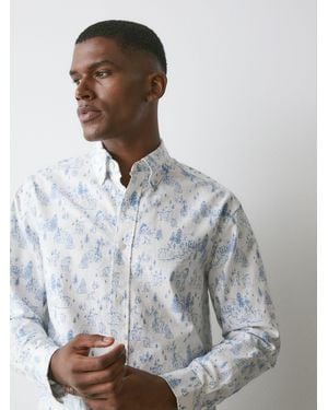 Next Hamish Printed Christmas Shirt - Gray