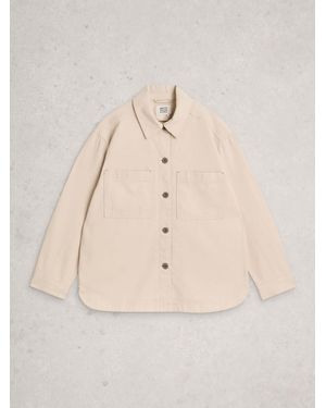 White Stuff Molly Shacket - Natural