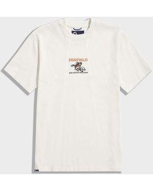 Penfield Embroidered Trout T-Shirt - Natural
