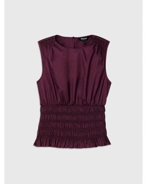 Whistles Cotton Shirred Tank - Purple