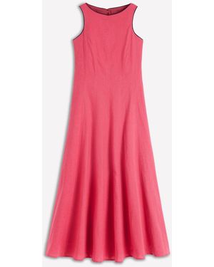 Boden Annet Linen Blend Midi Dress - Pink