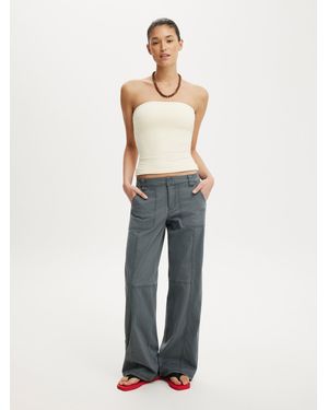 Cotton On Lexi Low Rise Utility Pants - White