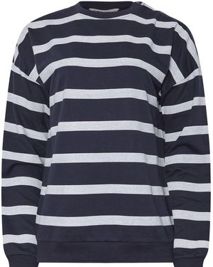 Long Tall Sally Stripe Popper Sweatshirteu 38 Tall (Uk 10 T) - Blau