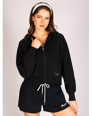 Pineapple Zip Hoodie - Black