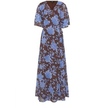Long Tall Sally Wrap Maxi Dress - Blue