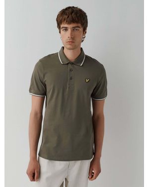 Lyle & Scott Kurzarm-Poloshirt Mit Zierstreifen - Grün