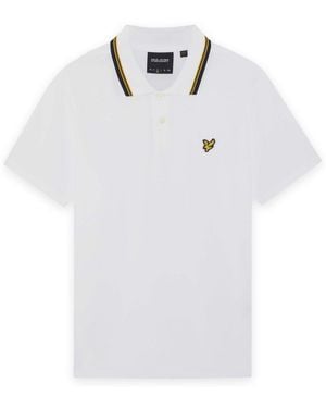 Lyle & Scott Tipped Track Polo T-Shirt - Weiß