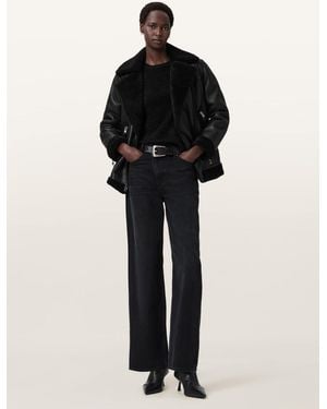 AllSaints Sola Shearling Jacket - Black