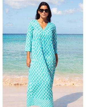 Aspiga Mykonos Cotton Maxi Dress - Blue