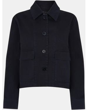 Whistles 100% Cotton Marie Casual Jacket - Blue