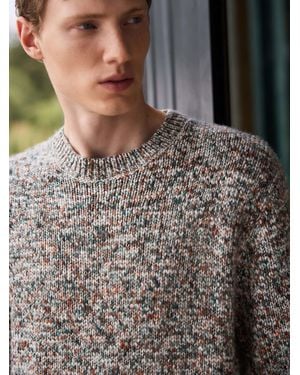 Next Multi Twisted Yarn Crew Neck Knitted Sweater - Gray