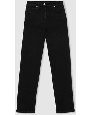 Reiss Isabel Petite Slim-Leg Mid-Rise Jeans - Black
