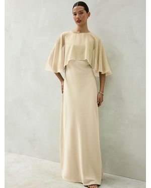 Next Cream Cape Wedding Guest Bridesmaid Maxi Dress - Natural