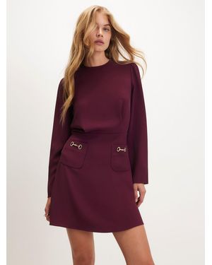 River Island Snaffle Crepe Mini Dress - Purple