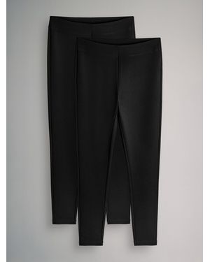 The Set 2 Pack Ponte Leggings - Black