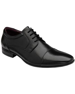 Lotus Leather Lace-Up Oxford Shoes - Black