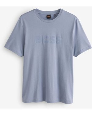 BOSS Regular Fit Logo T-Shirt - Blue