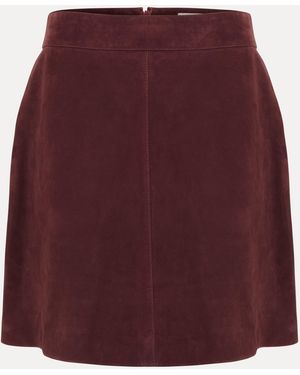 Phase Eight Roselle Suede Skirt - Lila