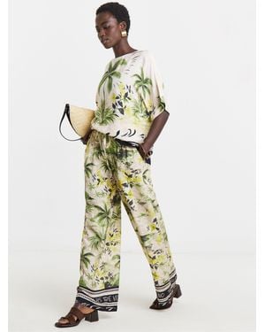 JD Williams Linen Mix Wide Leg Pants - White