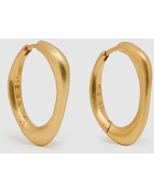 Reiss Tone Sofia Smooth Curve Hoop Earrings - Metallic