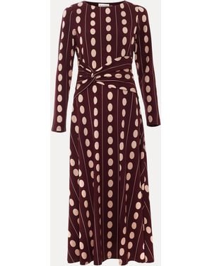 Phase Eight Petite Eugenie Spot Dress - Red