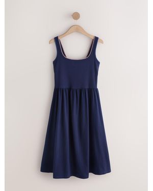 Next Jersey Midi Summer Dress - Blue