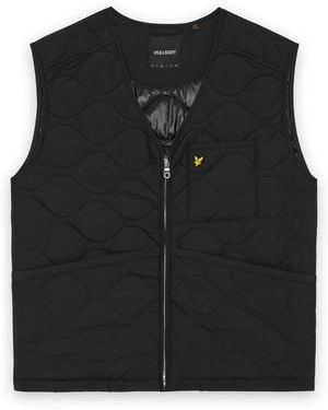 Lyle & Scott Quilted Ripstop Gilet - Black