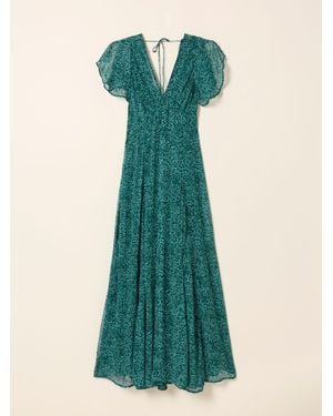 FatFace Fatface V & A Fatface Maisie Petite Maxi Dress - Green