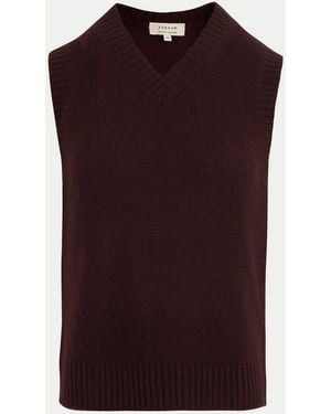 Jigsaw Cloud Cashmere V Tank - Purple