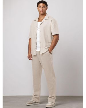 Gym King Signature Waffle Trousers - White