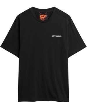 Superdry Relaxed Tech 100% Cotton T-Shirt - Schwarz