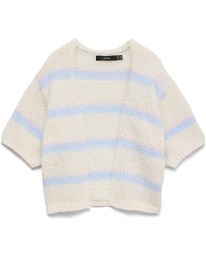 Vero Moda Short Sleeve Open Cardigan - White