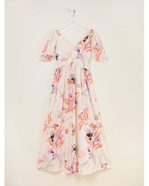 FatFace Fatface Marlowe Gathered Sleeve Printed Maxi Dress - Pink