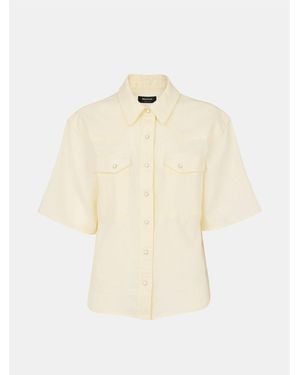 Whistles 100% Linen Western Detail Shirt40 - Natur